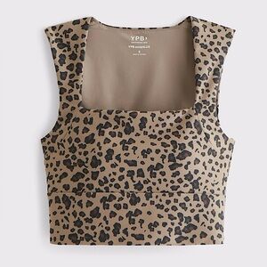 NWOT Abercrombie YPB Leopard Print Women's Top, size L